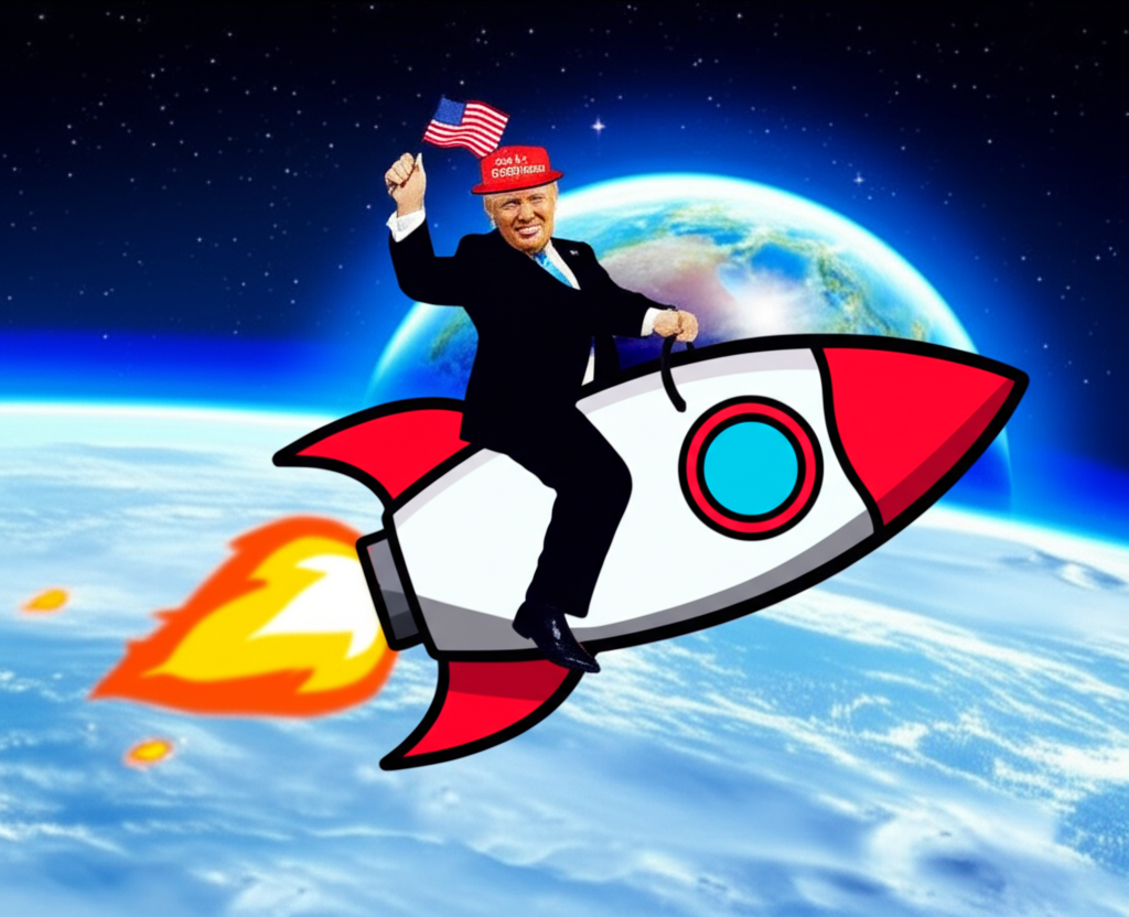 BITrump on a rocket